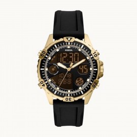 Fossil Garrett Analog-Digital Black Silicone Watch Branded