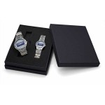 Sporty Design Bracelet Watch Set in silver band & secure clasp closure,Japanese quartz movement Custom Imprinted