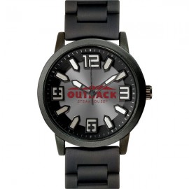 Branded ABelle Promotional Time Men's Enigma Black Watch w/Silicone Strap