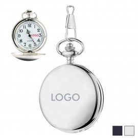 Logo Printed Classic Pocket Watch w/ Chain