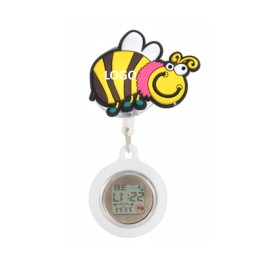 Digital Display Cute Silicone Brooch Nurse Watch Logo Printed  Digital Display Cute Silicone Brooch Nurse Watch Logo Printed