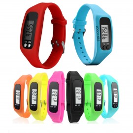 Digital LCD Pedometer Watch In Case Logo Printed