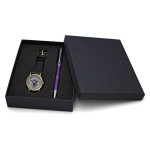 Executive Gift Set with Elegant Dress Watch & Aluminum Pen Branded