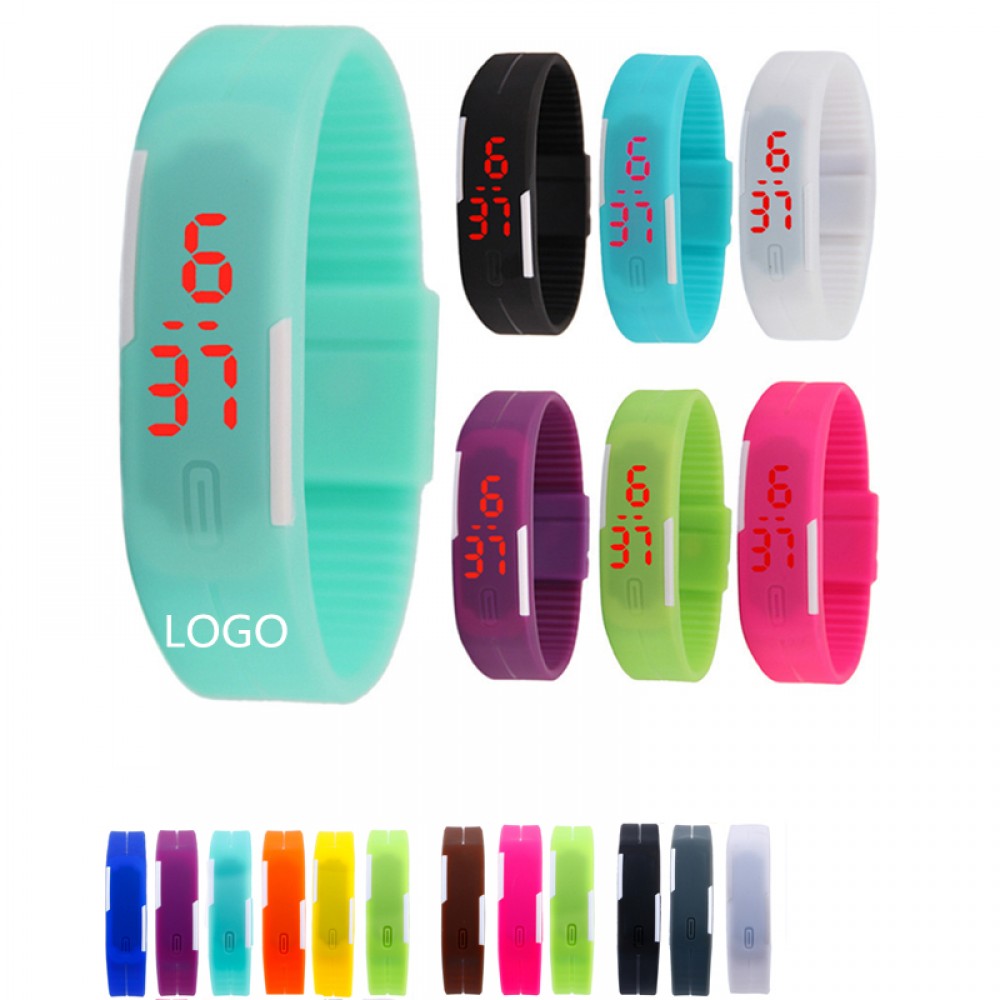 LED Silicone Digital Watch Branded