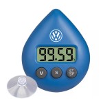 Logo Printed Digital Timer In Water Drop Shape With Easy Button And Built In Suction Cup - OCEAN PRICE