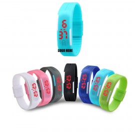 Logo Printed LED Sports Watch