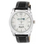ABelle Promotional Time Maverick Men's Silver Watch w/ Leather Band Custom Imprinted