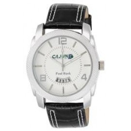 ABelle Promotional Time Maverick Men's Silver Watch w/ Leather Band Custom Imprinted  ABelle Promotional Time Maverick Men