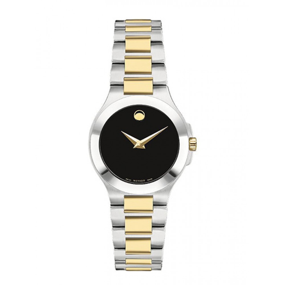 Logo Printed Women's Movado Corporate Two Tone Watch Logo Printed Women's Movado Corporate Two Tone Watch