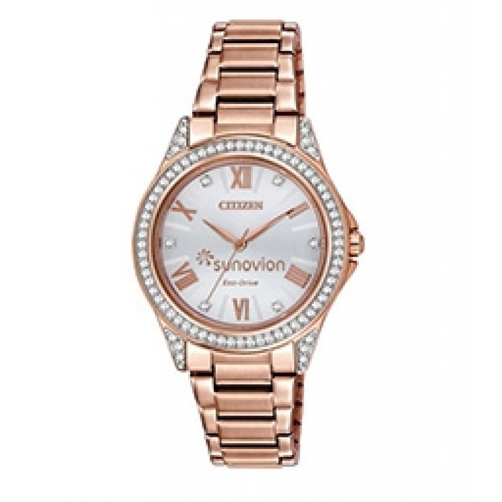 Custom Imprinted Citizen Eco-Drive Women's Rose Gold-Tone Bracelet Watch from Pedre Custom Imprinted Citizen Eco-Drive Women's Rose Gold-Tone Bracelet Watch from Pedre