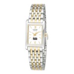 Women's Citizen Quartz Two Tone Watch Logo Printed