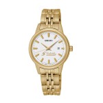 Women's Seiko Quartz Gold Watch with Logo