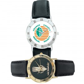 Budget Collection Watch w/Roman Numerals on Round Bezel Branded  Budget Collection Watch w/Roman Numerals on Round Bezel Branded
