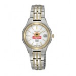Women's Seiko Solar Watch (White/Gold Dial) Custom Imprinted