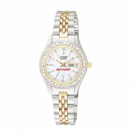 Women's Citizen Quartz Crystal Bracelet Watch with Logo  Women