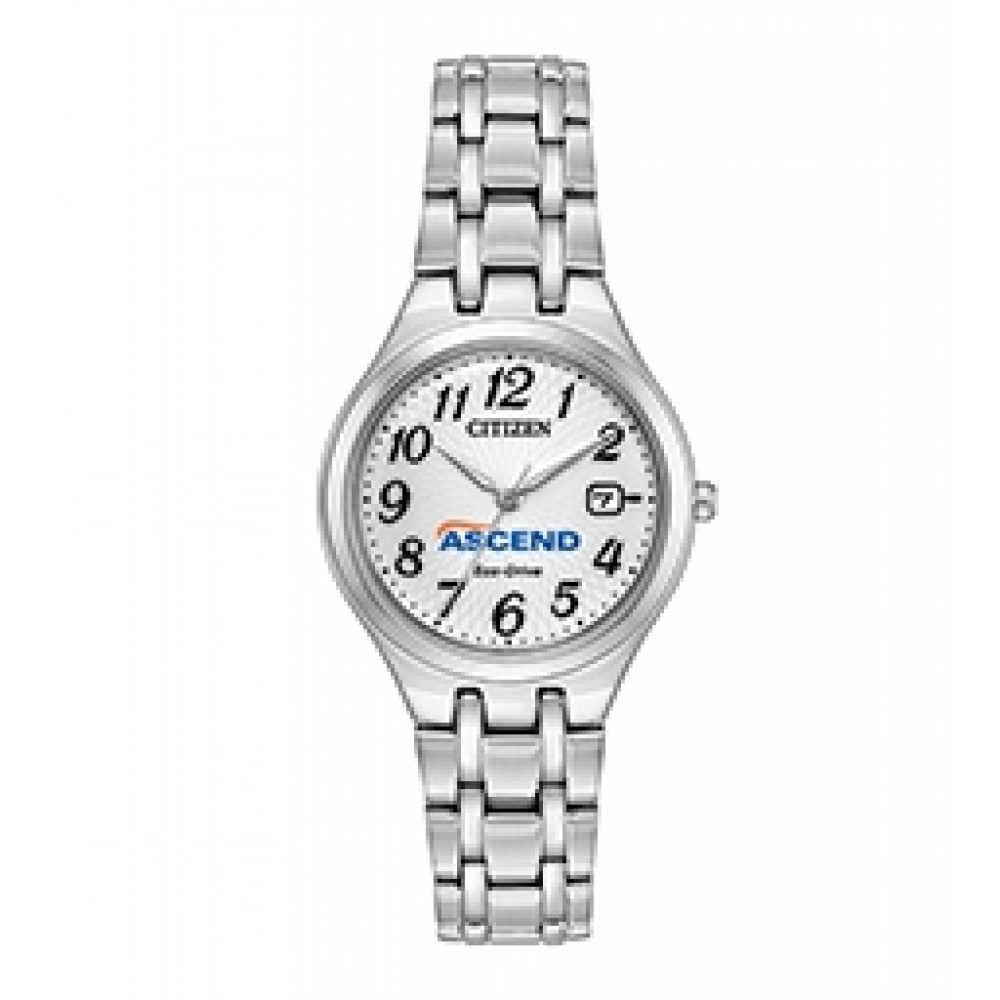 Citizen Eco-Drive Women's Classic Silver-Tone Bracelet Watch from Pedre Custom Imprinted Citizen Eco-Drive Women's Classic Silver-Tone Bracelet Watch from Pedre Custom Imprinted