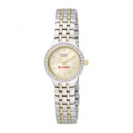 Branded Women's Citizen Two-Tone Bracelet Watch (Champagne Dial)