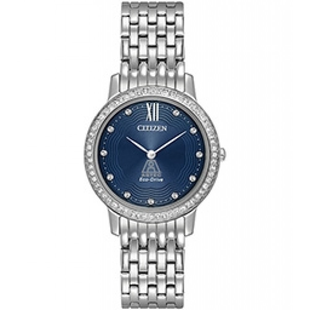 Women's Citizen Eco-Drive Dress Watch (Blue Dial) Logo Printed Women's Citizen Eco-Drive Dress Watch (Blue Dial) Logo Printed