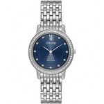 Women's Citizen Eco-Drive Dress Watch (Blue Dial) Logo Printed