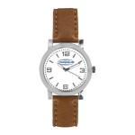 Branded Pedre Distinction Women's Brown Leather Strap Watch (White Dial)