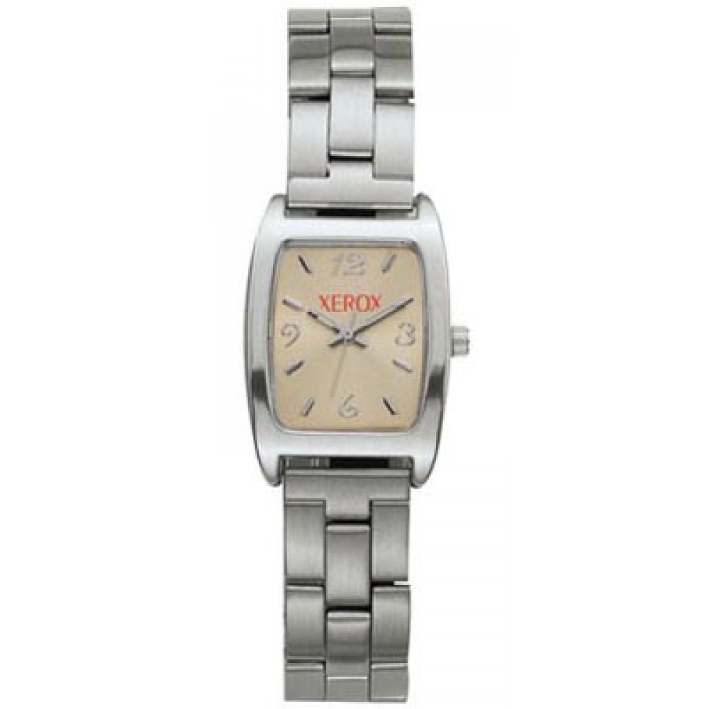Logo Printed Women's Hartford Metal Gold Dial Watch W/ Stainless Steel Bracelet Logo Printed Women's Hartford Metal Gold Dial Watch W/ Stainless Steel Bracelet