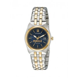 Women's Citizen Eco-Drive Two Tone Watch (Blue Dial) with Logo  Women