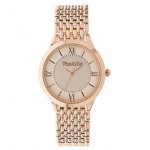 Pedre Women's Manhattan Watch (Rose Gold) Logo Printed