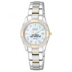 Personalized Women's Citizen Eco-Drive Bracelet Watch (Silver/Gold)