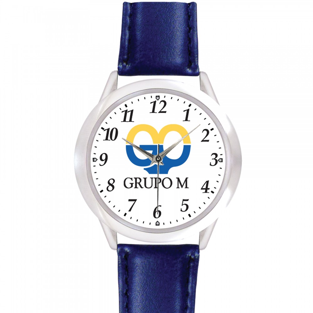 Branded Unisex Dark Blue Leather Band Watch Branded Unisex Dark Blue Leather Band Watch