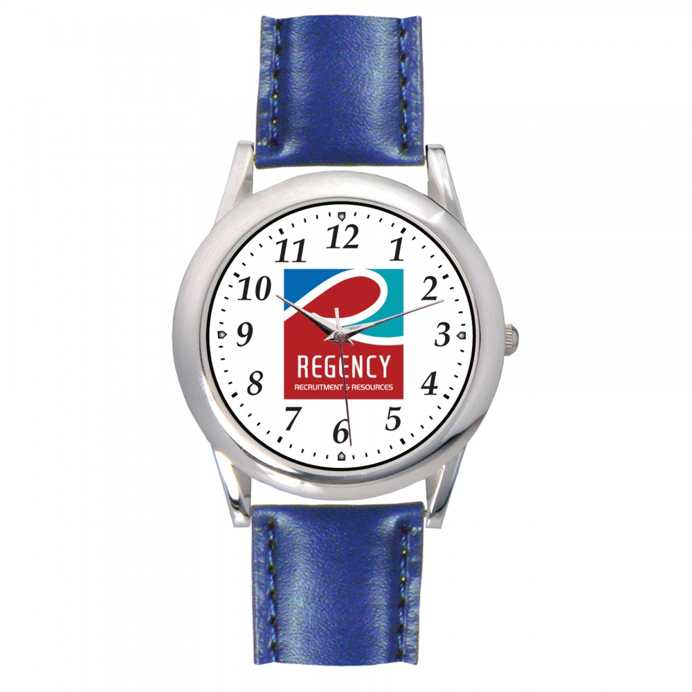 Custom Imprinted Men's Leather Strap Watch Custom Imprinted Men's Leather Strap Watch