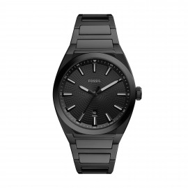 Logo Printed Fossil Everett 3 Hand Men's Stainless Steel Casual Watch  Logo Printed Fossil Everett 3 Hand Men