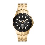 Logo Printed Fossil FB-01 Chrono Men's Stainless Steel Sport Watch