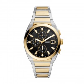 Fossil Everett Chronograph Two-Tone Stainless Steel Watch Custom Imprinted
