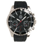 Men's Chronograph Sport Watch W/ Black Dial Logo Printed