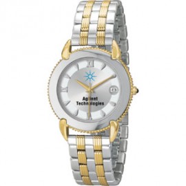 Custom Imprinted Men's Brass Case Watch With Gold Accent  Custom Imprinted Men