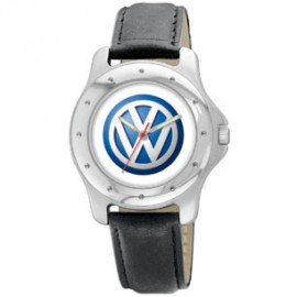 Men's Promotional Silver Watch With Blue Dial Logo Printed