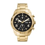 Fossil Bronson Chronograph Gold-Tone Stainless Steel Watch Custom Imprinted