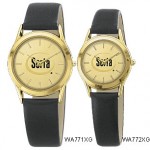Men's Gold Dial Round Face Watch Custom Imprinted