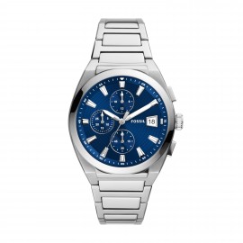 Fossil Everett Chronograph Men's Stainless Steel Sport Watch Logo Printed