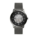 Logo Printed Fossil Neutra Automatic Smoke Stainless Steel Watch
