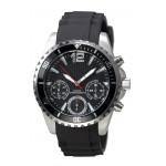 Men's Black and Silver Orbit Watch Logo Printed