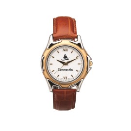 The St Tropez Watch - Mens - White/Gold/Brown Branded