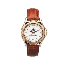 The St Tropez Watch - Mens - White/Gold/Brown Branded