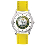 Men's Yellow Leather Strap Watch Branded