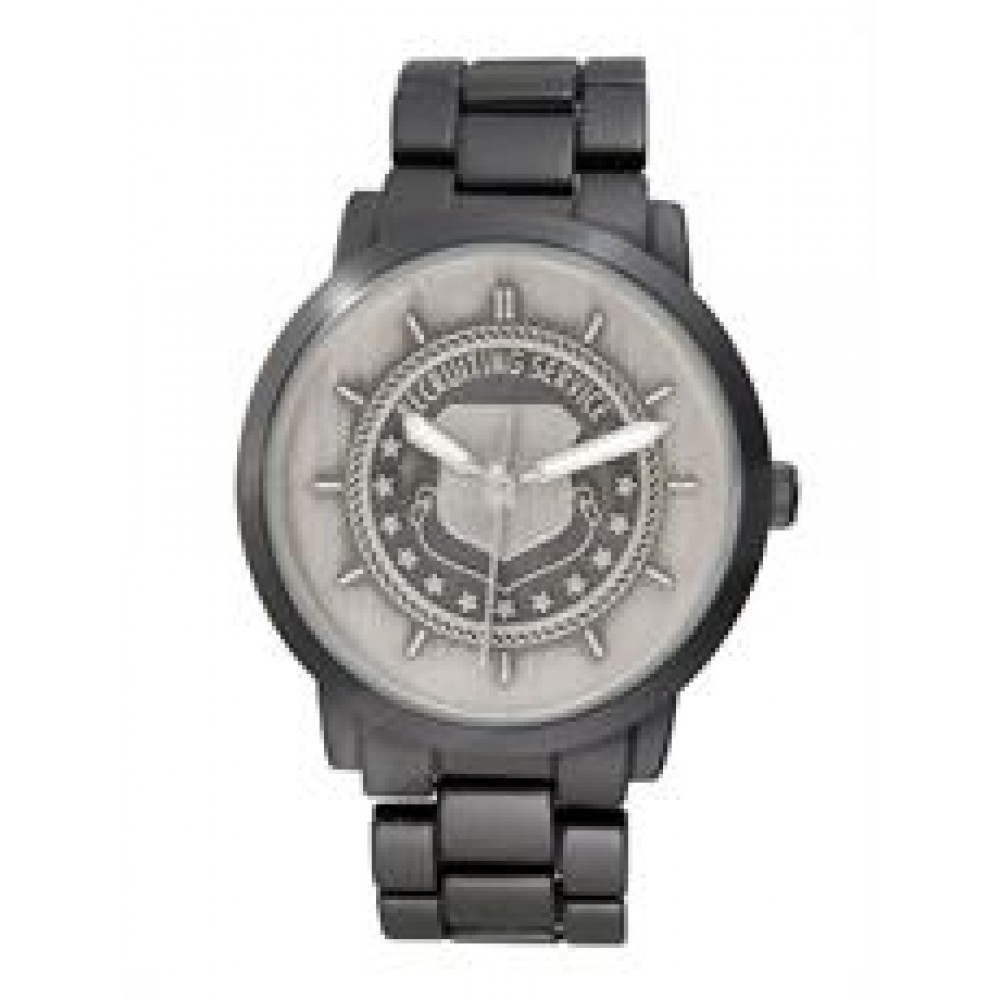 Custom Imprinted ABelle Promotional Time Men's Enigma Medallion Black Watch