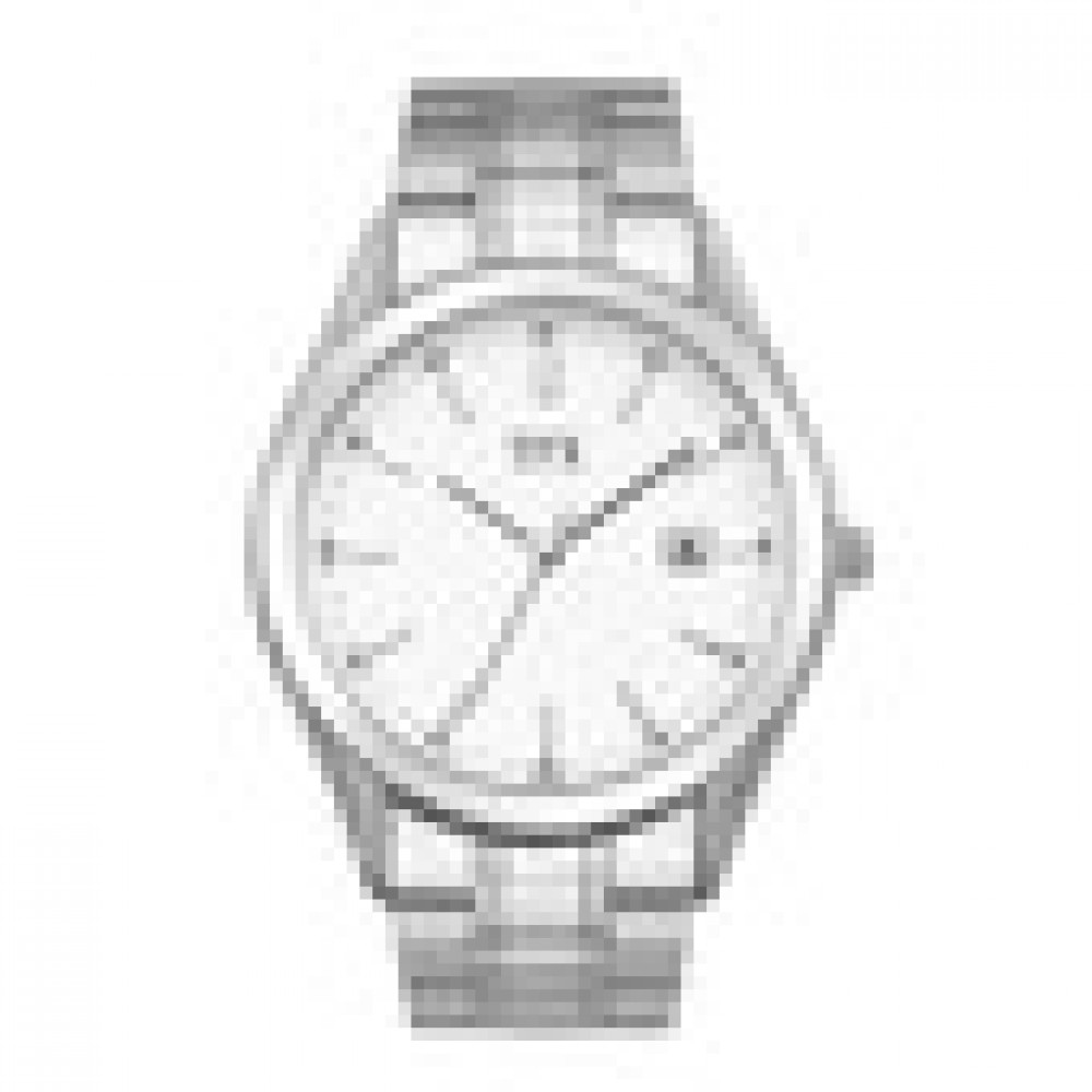 Logo Printed TFX Men's Silver Watch w/ White Round Dial Logo Printed TFX Men's Silver Watch w/ White Round Dial