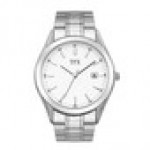 Logo Printed TFX Men's Silver Watch w/ White Round Dial