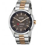 Citizen Eco-Drive Men's Stainless Steel Watch W/ Rose Gold Accents from Pedre Custom Imprinted