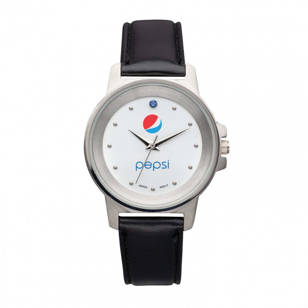 Custom Imprinted The Refined Watch - Mens - White/Blue/Black