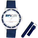 Logo Printed Men's Classic Design w/Numbered Bezel and Fabric Band